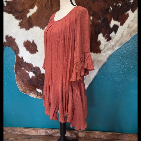 Chic Terracotta Women's Tunic - Picture 2 of 7